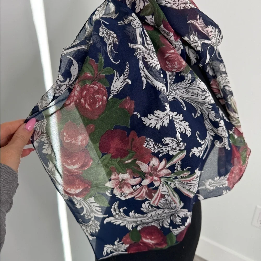 Floral Sheer Women’s Lightweight Scarf 16x62